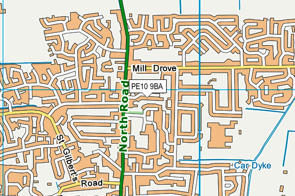 PE10 9BA map - OS VectorMap District (Ordnance Survey) PE10 9BA map - OS VectorMap District (Ordnance Survey)