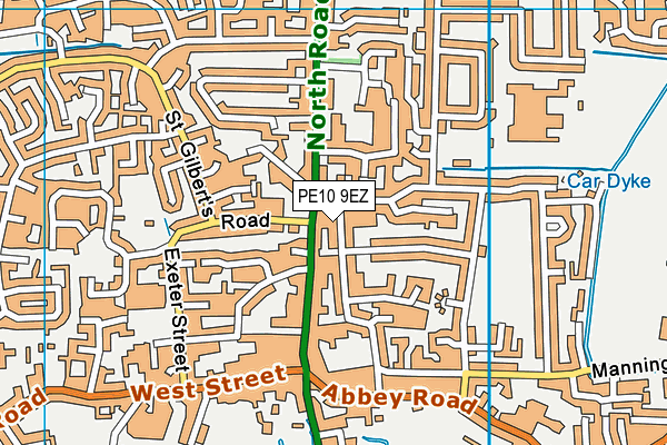 PE10 9EZ map - OS VectorMap District (Ordnance Survey) PE10 9EZ map - OS VectorMap District (Ordnance Survey)