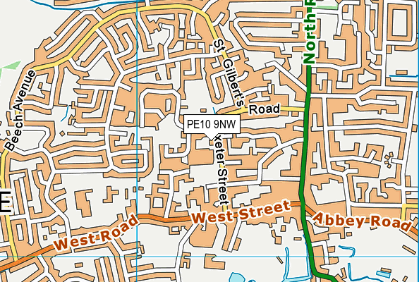 PE10 9NW map - OS VectorMap District (Ordnance Survey) PE10 9NW map - OS VectorMap District (Ordnance Survey)