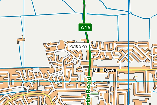 PE10 9PW map - OS VectorMap District (Ordnance Survey) PE10 9PW map - OS VectorMap District (Ordnance Survey)