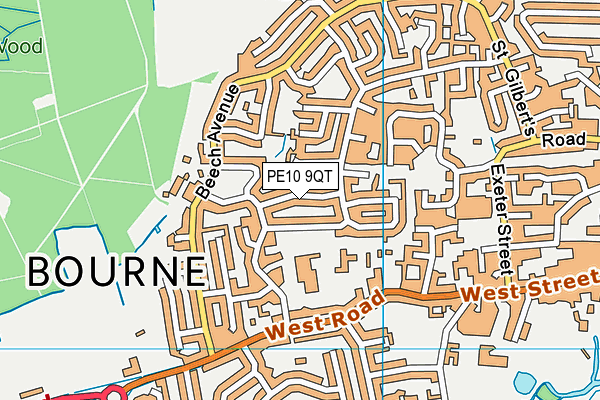 PE10 9QT map - OS VectorMap District (Ordnance Survey) PE10 9QT map - OS VectorMap District (Ordnance Survey)