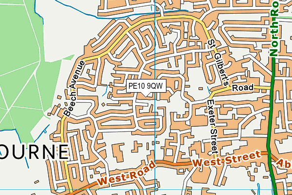 PE10 9QW map - OS VectorMap District (Ordnance Survey) PE10 9QW map - OS VectorMap District (Ordnance Survey)