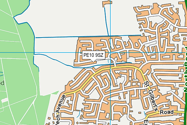PE10 9SZ map - OS VectorMap District (Ordnance Survey) PE10 9SZ map - OS VectorMap District (Ordnance Survey)
