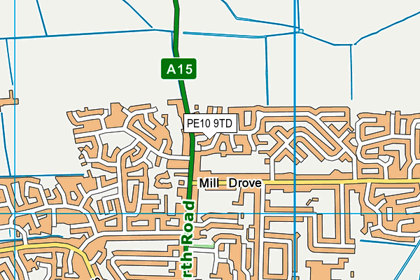 PE10 9TD map - OS VectorMap District (Ordnance Survey) PE10 9TD map - OS VectorMap District (Ordnance Survey)