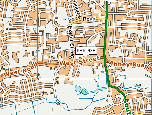 PE10 9XF map - OS VectorMap District (Ordnance Survey) PE10 9XF map - OS VectorMap District (Ordnance Survey)
