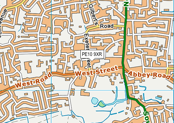 PE10 9XR map - OS VectorMap District (Ordnance Survey)