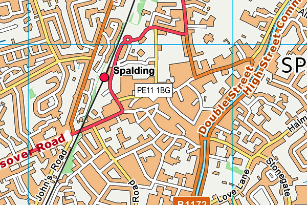 PE11 1BG map - OS VectorMap District (Ordnance Survey) PE11 1BG map - OS VectorMap District (Ordnance Survey)