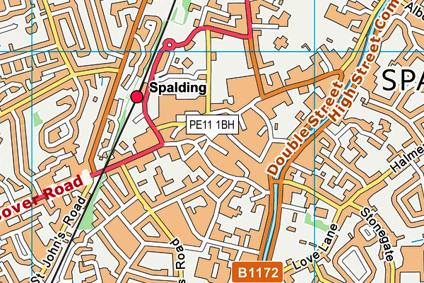 PE11 1BH map - OS VectorMap District (Ordnance Survey) PE11 1BH map - OS VectorMap District (Ordnance Survey)