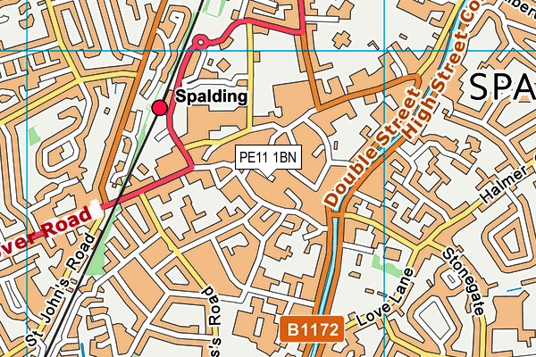 PE11 1BN map - OS VectorMap District (Ordnance Survey)