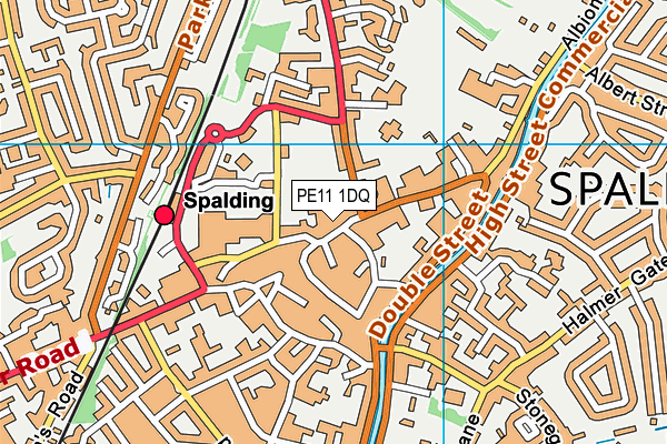 PE11 1DQ map - OS VectorMap District (Ordnance Survey)