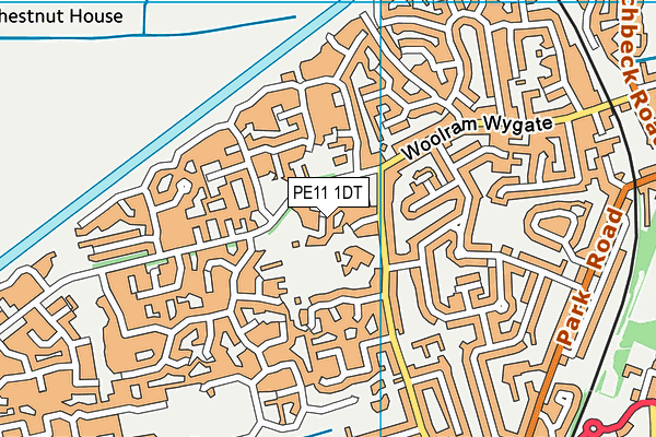 PE11 1DT map - OS VectorMap District (Ordnance Survey) PE11 1DT map - OS VectorMap District (Ordnance Survey)