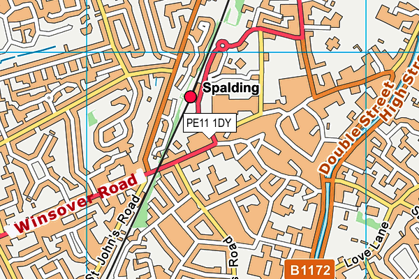 PE11 1DY map - OS VectorMap District (Ordnance Survey)