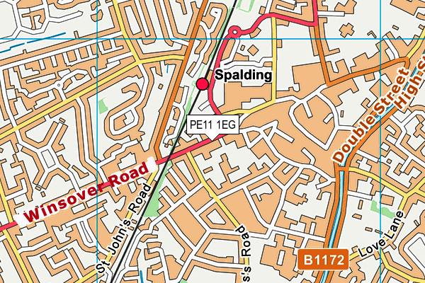 PE11 1EG map - OS VectorMap District (Ordnance Survey) PE11 1EG map - OS VectorMap District (Ordnance Survey)