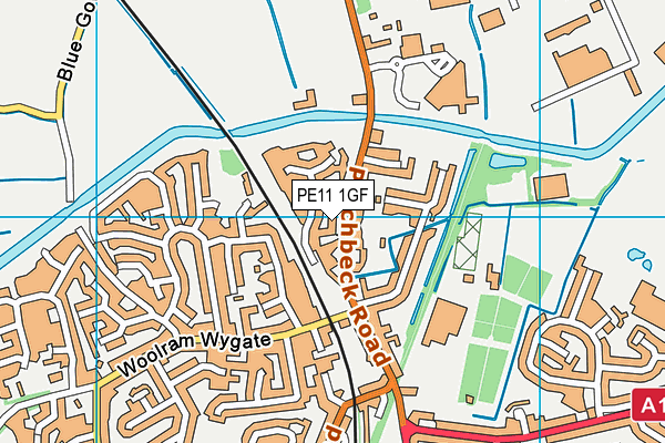 PE11 1GF map - OS VectorMap District (Ordnance Survey) PE11 1GF map - OS VectorMap District (Ordnance Survey)