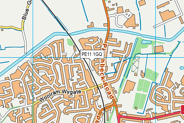 PE11 1GQ map - OS VectorMap District (Ordnance Survey) PE11 1GQ map - OS VectorMap District (Ordnance Survey)