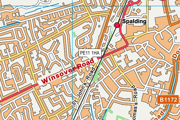 PE11 1HA map - OS VectorMap District (Ordnance Survey) PE11 1HA map - OS VectorMap District (Ordnance Survey)