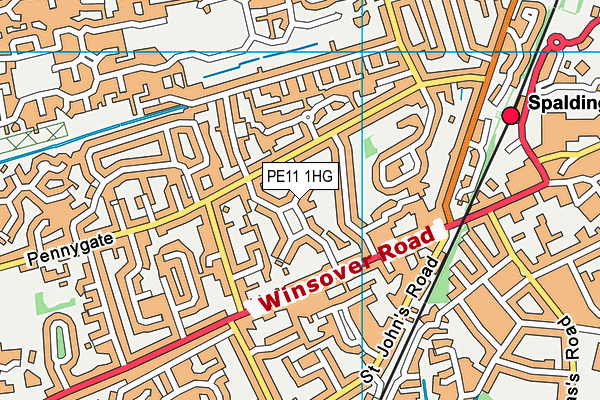 PE11 1HG map - OS VectorMap District (Ordnance Survey) PE11 1HG map - OS VectorMap District (Ordnance Survey)