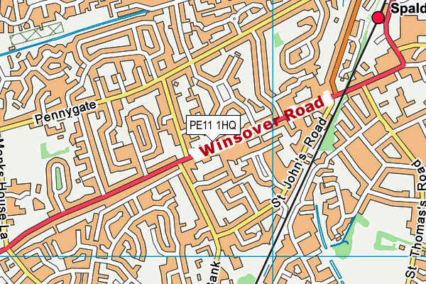 PE11 1HQ map - OS VectorMap District (Ordnance Survey)
