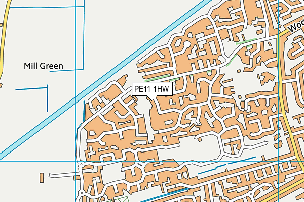 PE11 1HW map - OS VectorMap District (Ordnance Survey) PE11 1HW map - OS VectorMap District (Ordnance Survey)