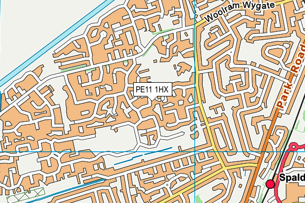 PE11 1HX map - OS VectorMap District (Ordnance Survey) PE11 1HX map - OS VectorMap District (Ordnance Survey)