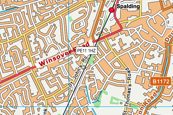 PE11 1HZ map - OS VectorMap District (Ordnance Survey) PE11 1HZ map - OS VectorMap District (Ordnance Survey)