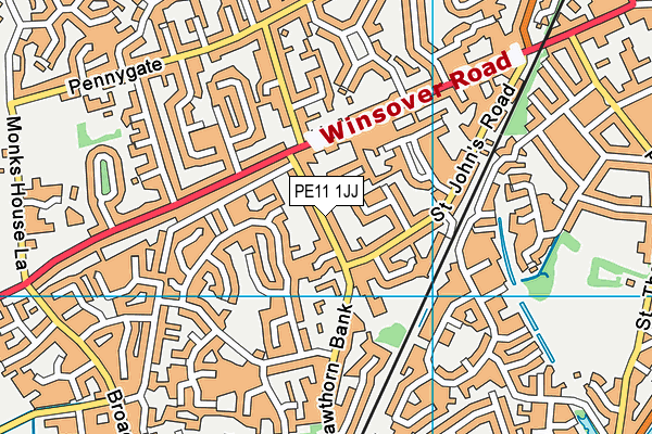 PE11 1JJ map - OS VectorMap District (Ordnance Survey) PE11 1JJ map - OS VectorMap District (Ordnance Survey)