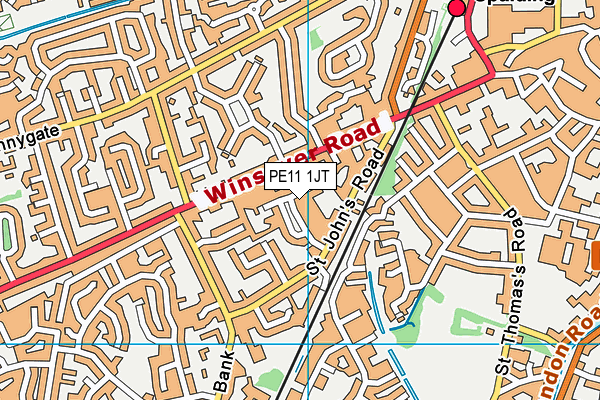 PE11 1JT map - OS VectorMap District (Ordnance Survey) PE11 1JT map - OS VectorMap District (Ordnance Survey)
