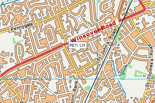 PE11 1JY map - OS VectorMap District (Ordnance Survey) PE11 1JY map - OS VectorMap District (Ordnance Survey)