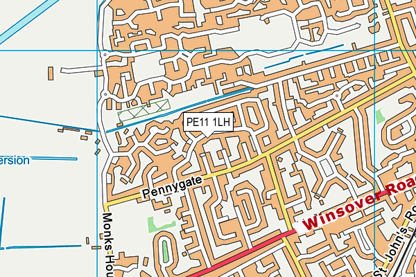 PE11 1LH map - OS VectorMap District (Ordnance Survey) PE11 1LH map - OS VectorMap District (Ordnance Survey)