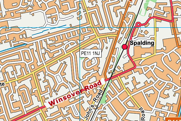 PE11 1NJ map - OS VectorMap District (Ordnance Survey) PE11 1NJ map - OS VectorMap District (Ordnance Survey)