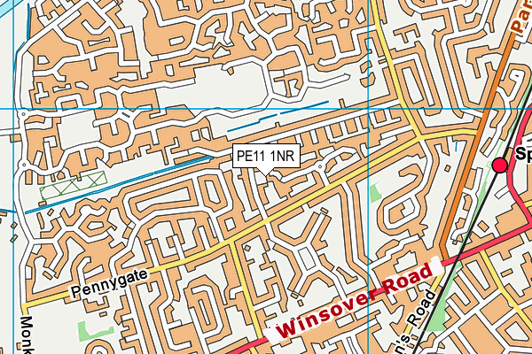 PE11 1NR map - OS VectorMap District (Ordnance Survey) PE11 1NR map - OS VectorMap District (Ordnance Survey)