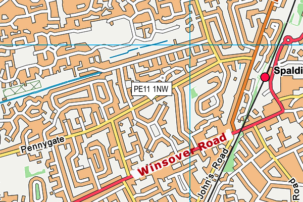 PE11 1NW map - OS VectorMap District (Ordnance Survey) PE11 1NW map - OS VectorMap District (Ordnance Survey)
