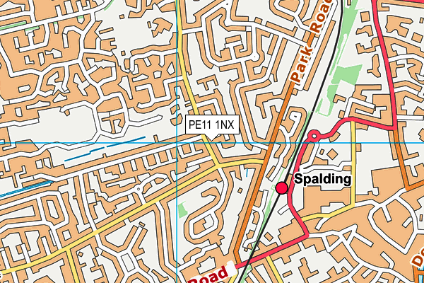 PE11 1NX map - OS VectorMap District (Ordnance Survey)