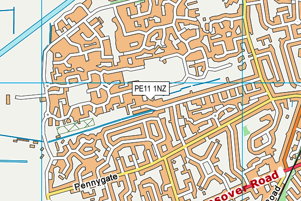 PE11 1NZ map - OS VectorMap District (Ordnance Survey) PE11 1NZ map - OS VectorMap District (Ordnance Survey)