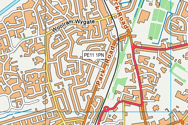 PE11 1PN map - OS VectorMap District (Ordnance Survey)