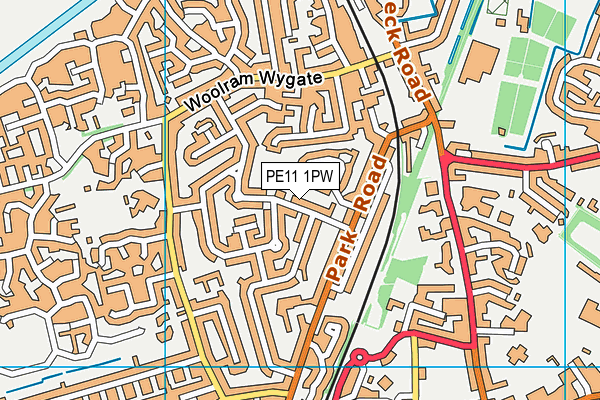 PE11 1PW map - OS VectorMap District (Ordnance Survey) PE11 1PW map - OS VectorMap District (Ordnance Survey)