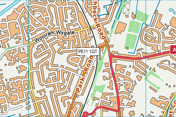 PE11 1QT map - OS VectorMap District (Ordnance Survey) PE11 1QT map - OS VectorMap District (Ordnance Survey)