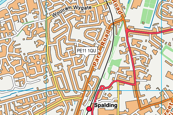 PE11 1QU map - OS VectorMap District (Ordnance Survey)