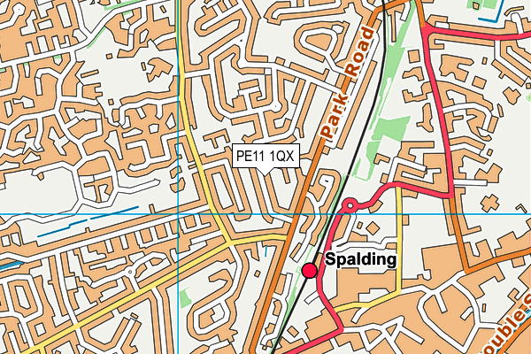 PE11 1QX map - OS VectorMap District (Ordnance Survey)
