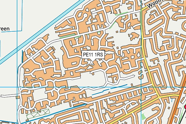 PE11 1RS map - OS VectorMap District (Ordnance Survey) PE11 1RS map - OS VectorMap District (Ordnance Survey)