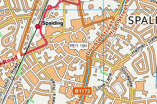 PE11 1SH map - OS VectorMap District (Ordnance Survey) PE11 1SH map - OS VectorMap District (Ordnance Survey)