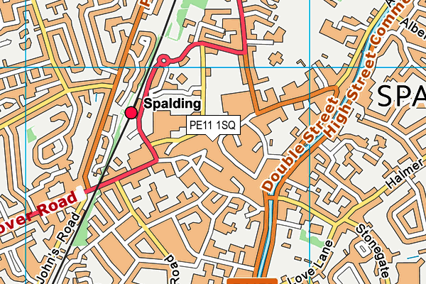 PE11 1SQ map - OS VectorMap District (Ordnance Survey) PE11 1SQ map - OS VectorMap District (Ordnance Survey)