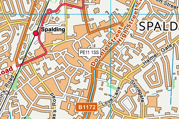 PE11 1SS map - OS VectorMap District (Ordnance Survey) PE11 1SS map - OS VectorMap District (Ordnance Survey)