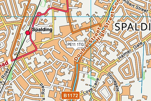 PE11 1TG map - OS VectorMap District (Ordnance Survey)