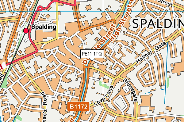 PE11 1TQ map - OS VectorMap District (Ordnance Survey) PE11 1TQ map - OS VectorMap District (Ordnance Survey)