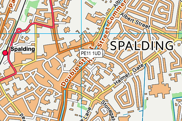 PE11 1UD map - OS VectorMap District (Ordnance Survey)