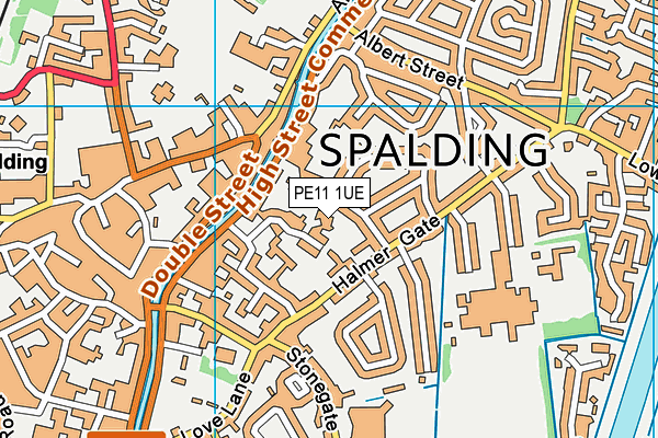 PE11 1UE map - OS VectorMap District (Ordnance Survey)
