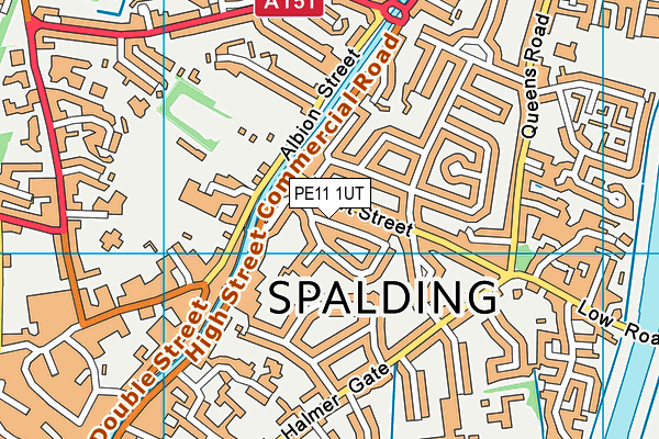 PE11 1UT map - OS VectorMap District (Ordnance Survey) PE11 1UT map - OS VectorMap District (Ordnance Survey)