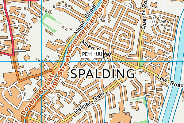PE11 1UU map - OS VectorMap District (Ordnance Survey) PE11 1UU map - OS VectorMap District (Ordnance Survey)