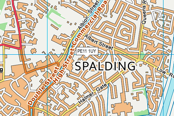 PE11 1UY map - OS VectorMap District (Ordnance Survey) PE11 1UY map - OS VectorMap District (Ordnance Survey)